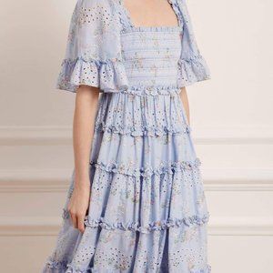 SPRAY BLOSSOM SMOCKED MIDAXI DRESS Needle and Thread